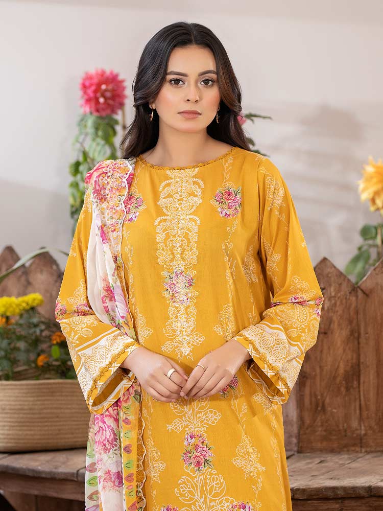 3-Pieces Digital Printed Lawn Suit Unstitched