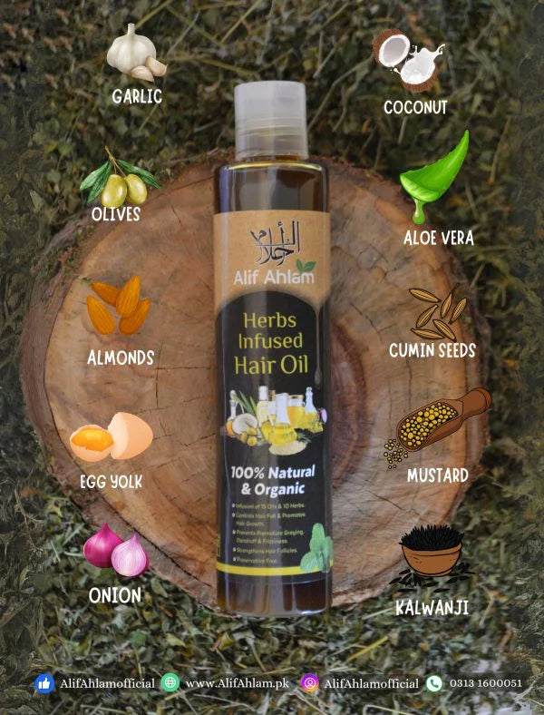 Alif Ahlam Herbs Infused Hair Oil🔥Limited Stock🔥