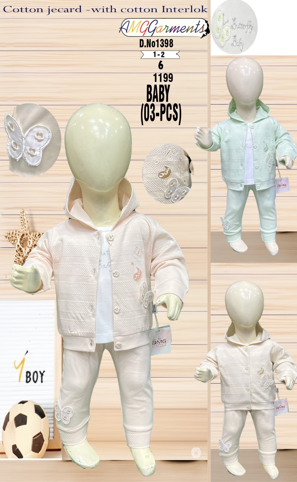 3 Piece Baby Outfit Set
