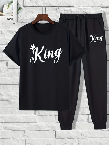 Mens Summer Pants + T-Shirt Set