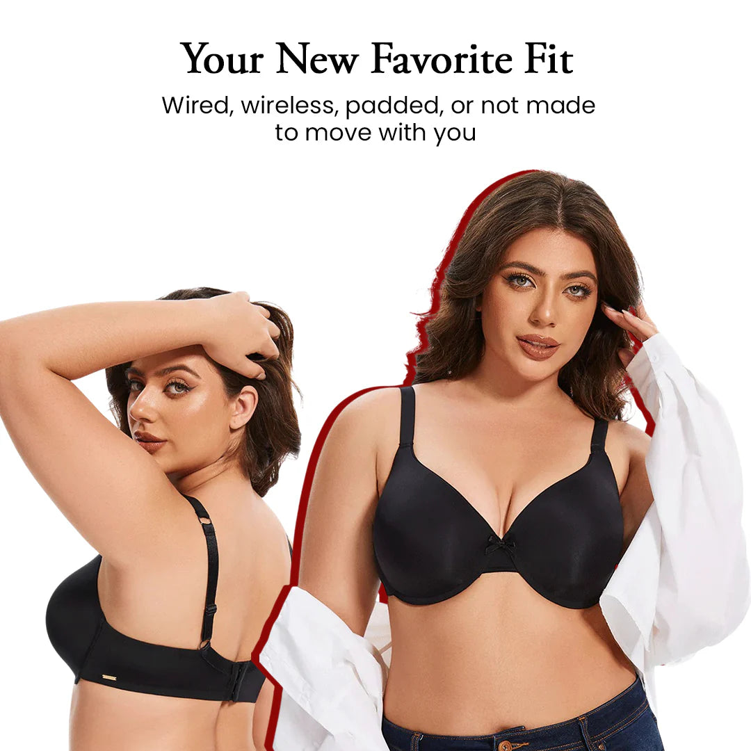 LOSHA All over lace cup double layered wired Bra-Black
